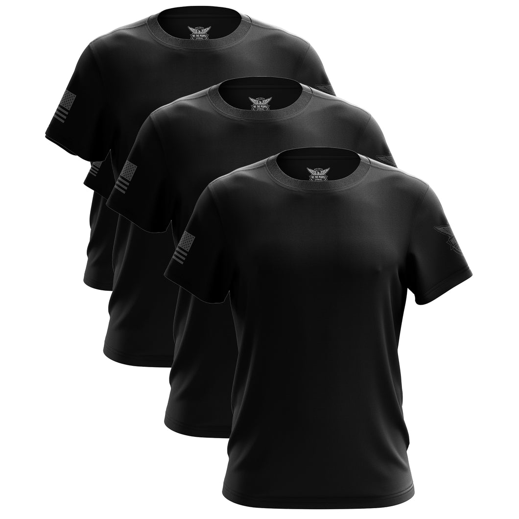 Black Freedom Short Sleeve Shirt Bundle (3 Pack)