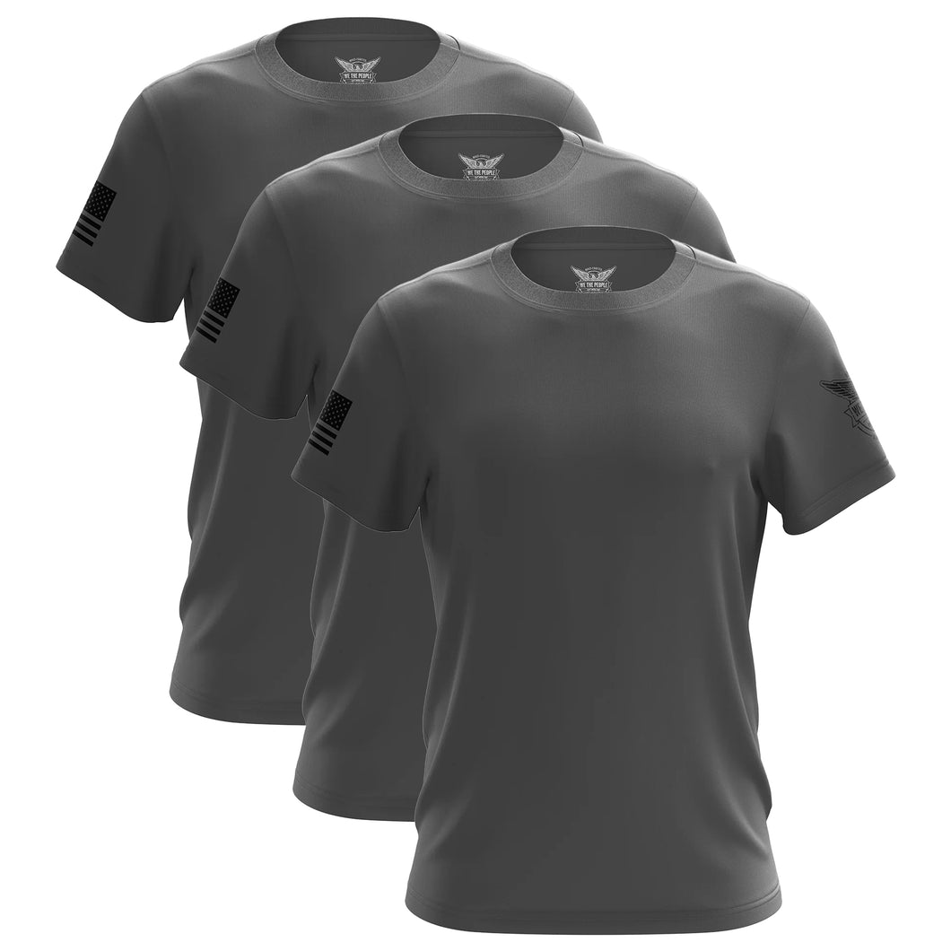 Charcoal Freedom Short Sleeve Shirt Bundle (3 Pack)