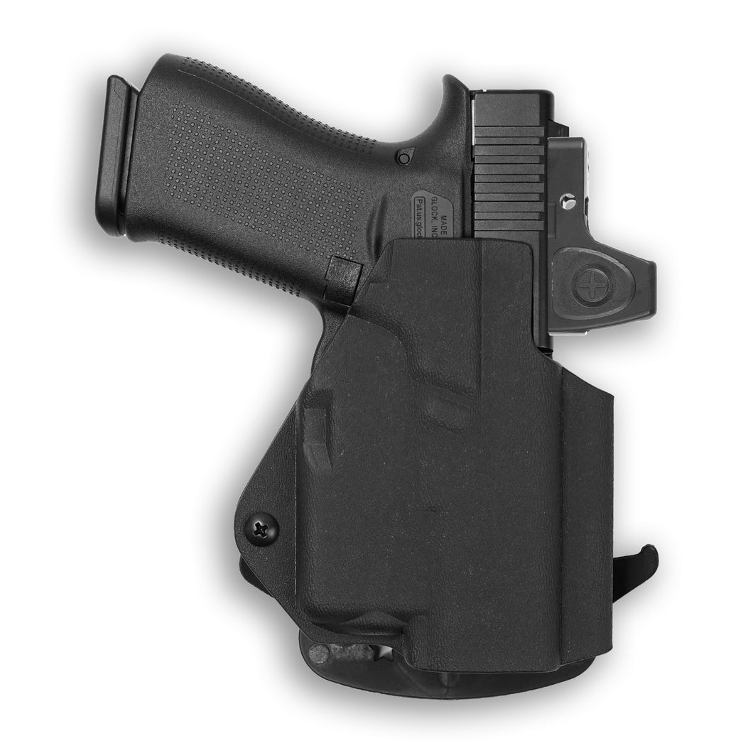 Glock 43/43X MOS with Trigger Guard Streamlight TLR-6 Light/Laser Red Dot Optic Cut OWB Holster