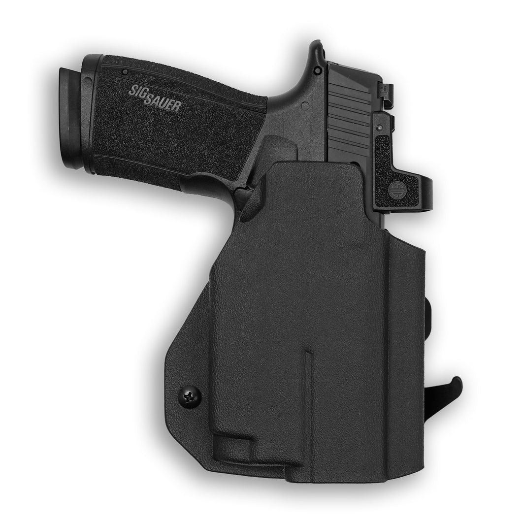 Sig Sauer P365 XMacro Tacops with Olight Baldr RL Mini Light Red Dot Optic Cut OWB Holster