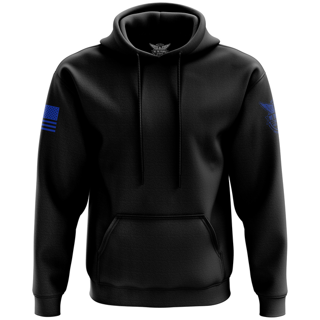 Basic Black + Blue Hoodie