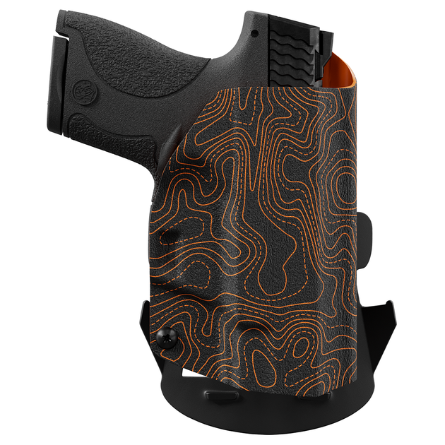 Orange Topographic Map Custom Printed Holster Owb Kydex Holster