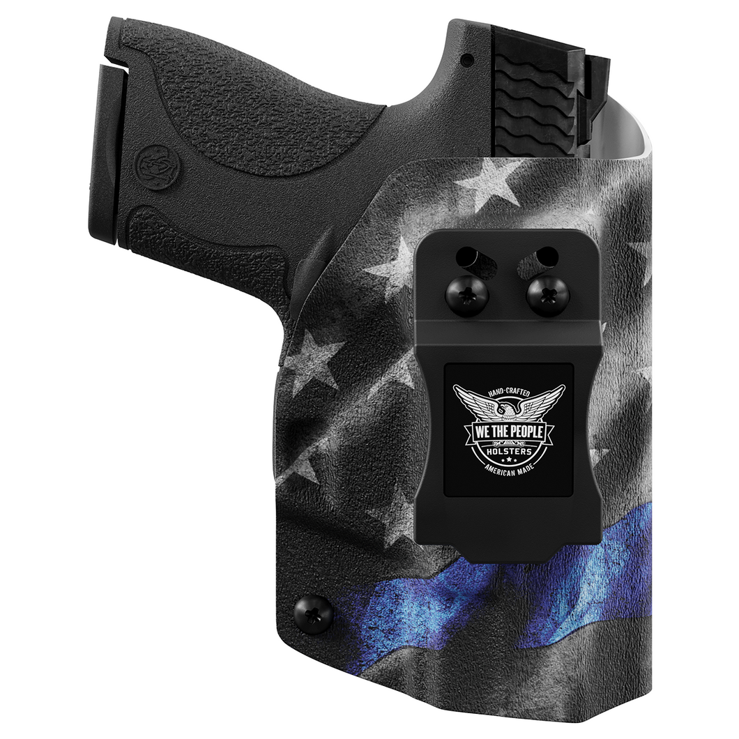 Thin Blue Line Custom Printed Holster - IWB Kydex Holster - Law Enforcement Support Holster