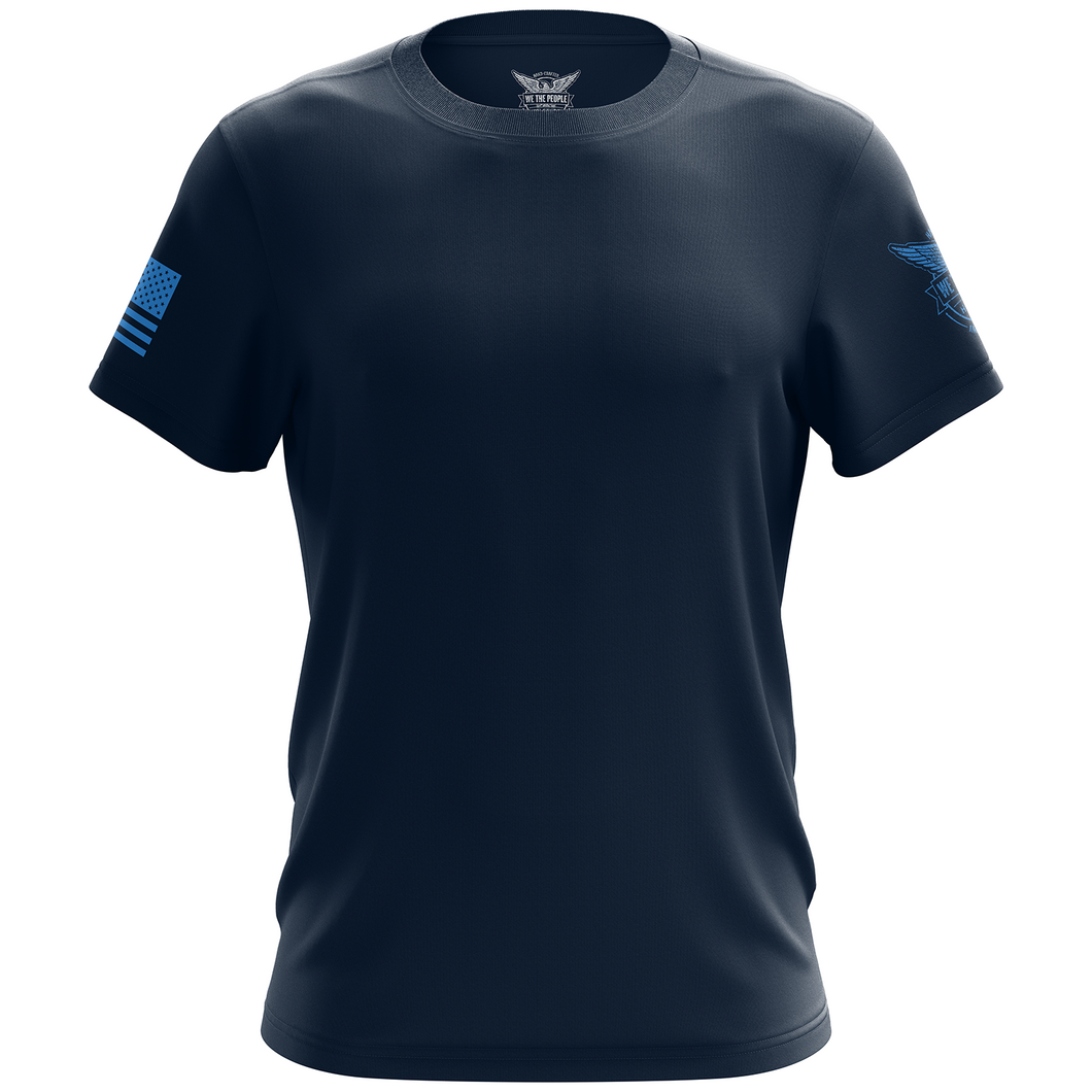 Basic - Navy Blue + Steel Blue Short Sleeve Shirt