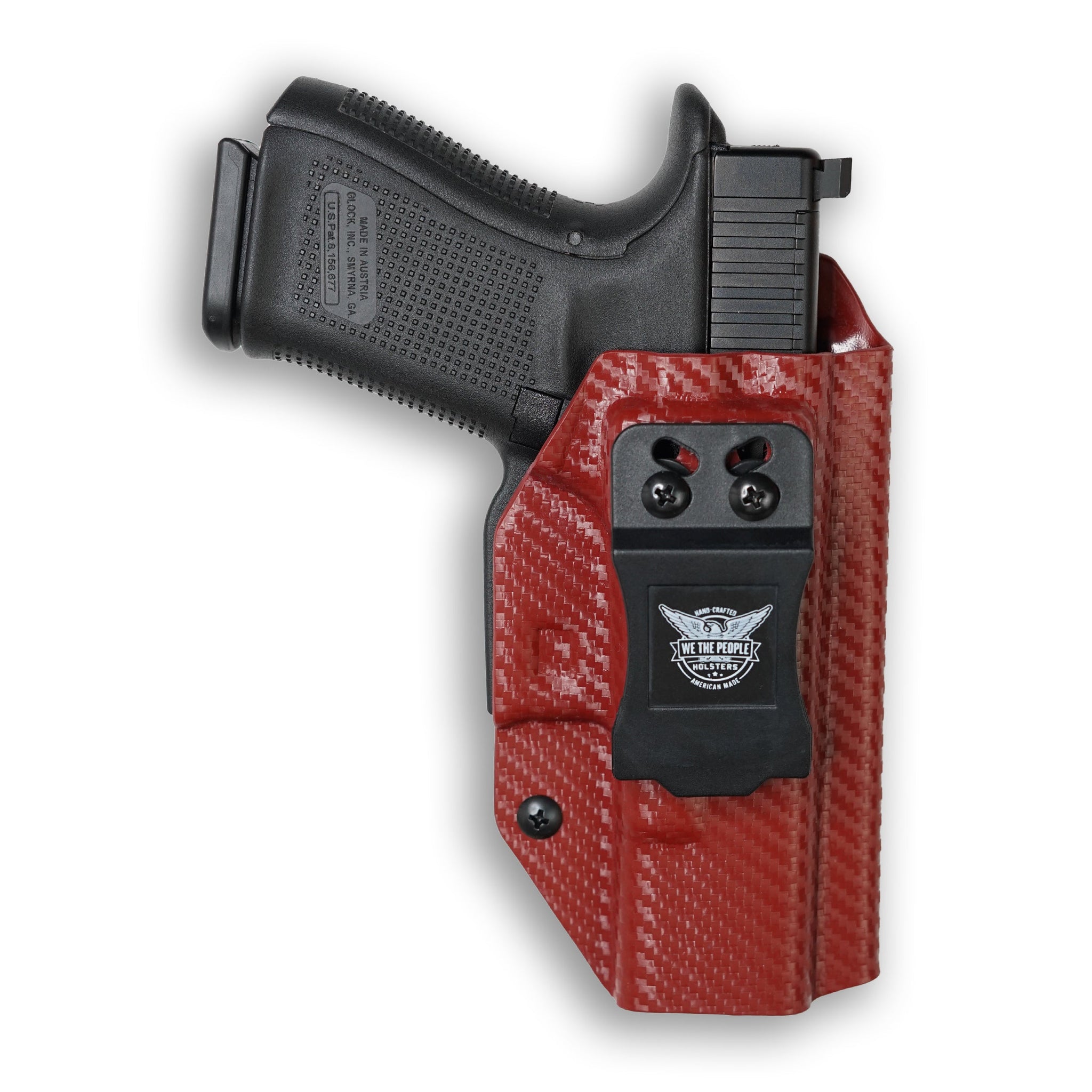 Glock 32 IWB Left-Handed Holster by We The People Holsters | Red Plaid | Kydex | Adjustable | Secure, image size:2048x2048