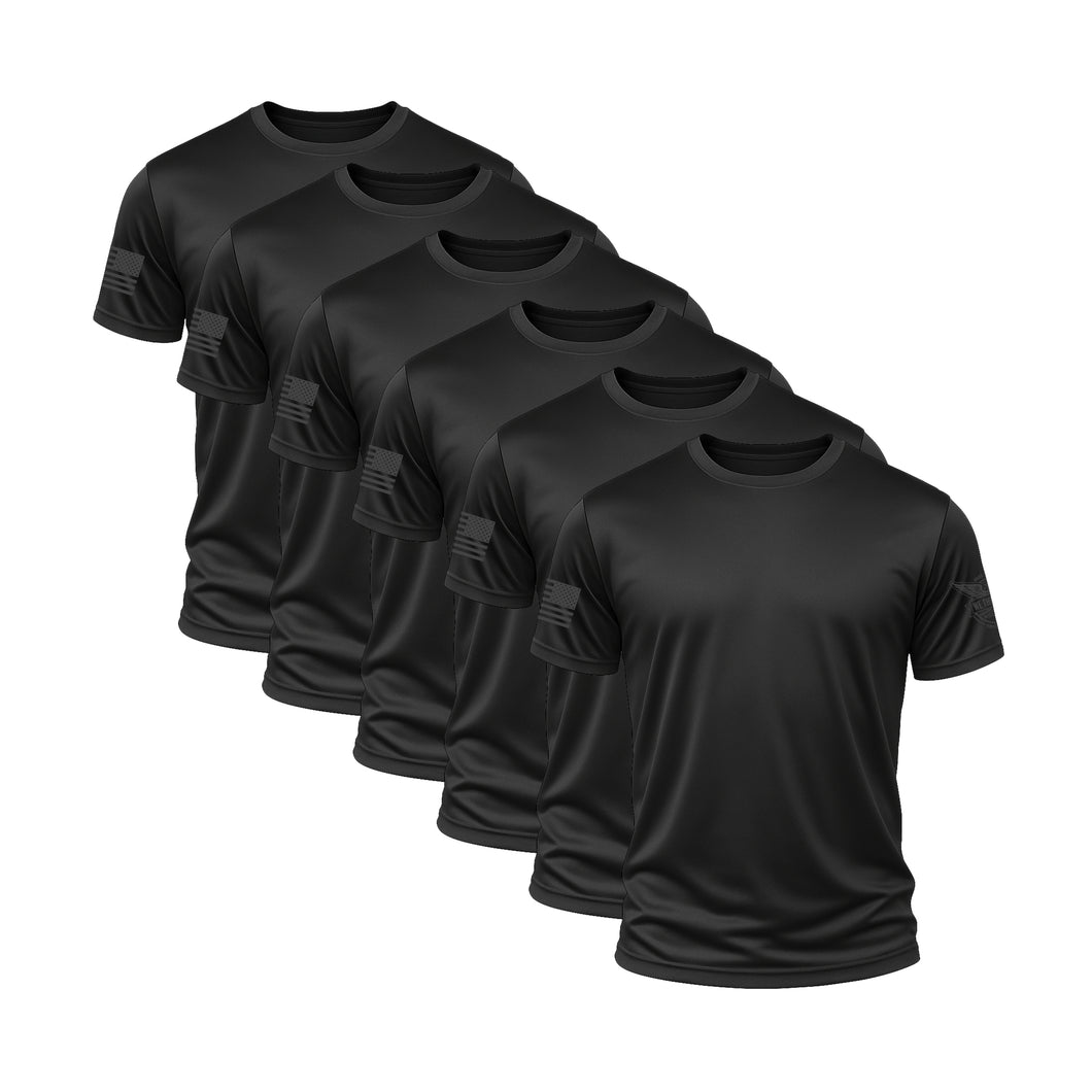 Black Performance Shirt Bundle (6 Pack)