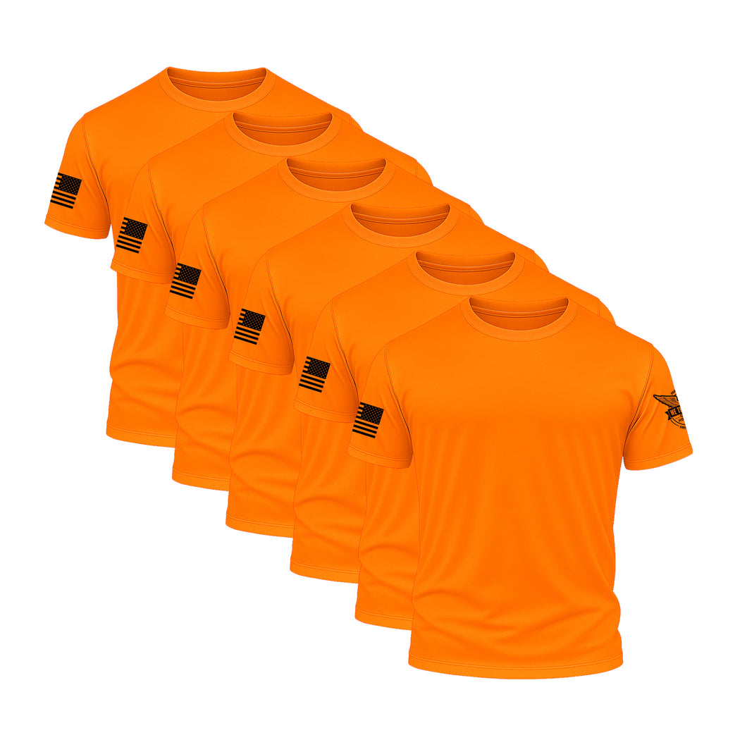Hi Vis Orange Performance Shirt Bundle (6 Pack)