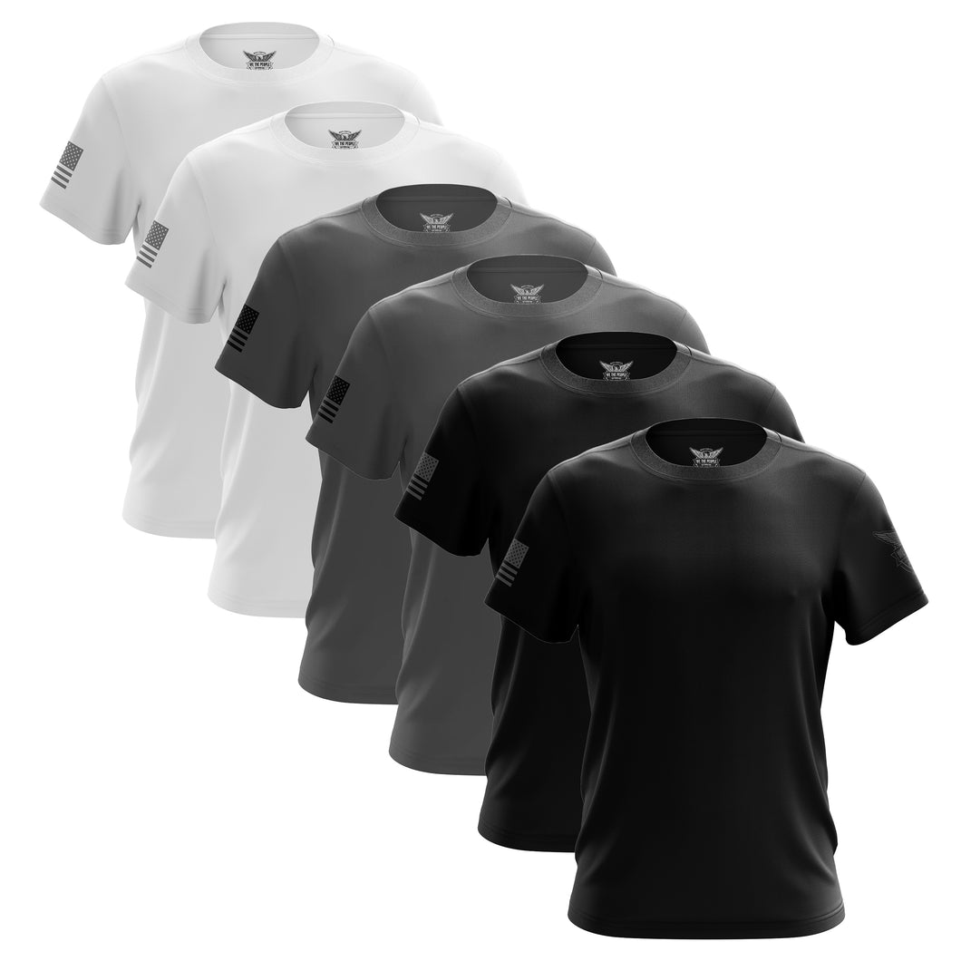 Grayscale Freedom Short Sleeve Shirt Bundle (6 Pack)