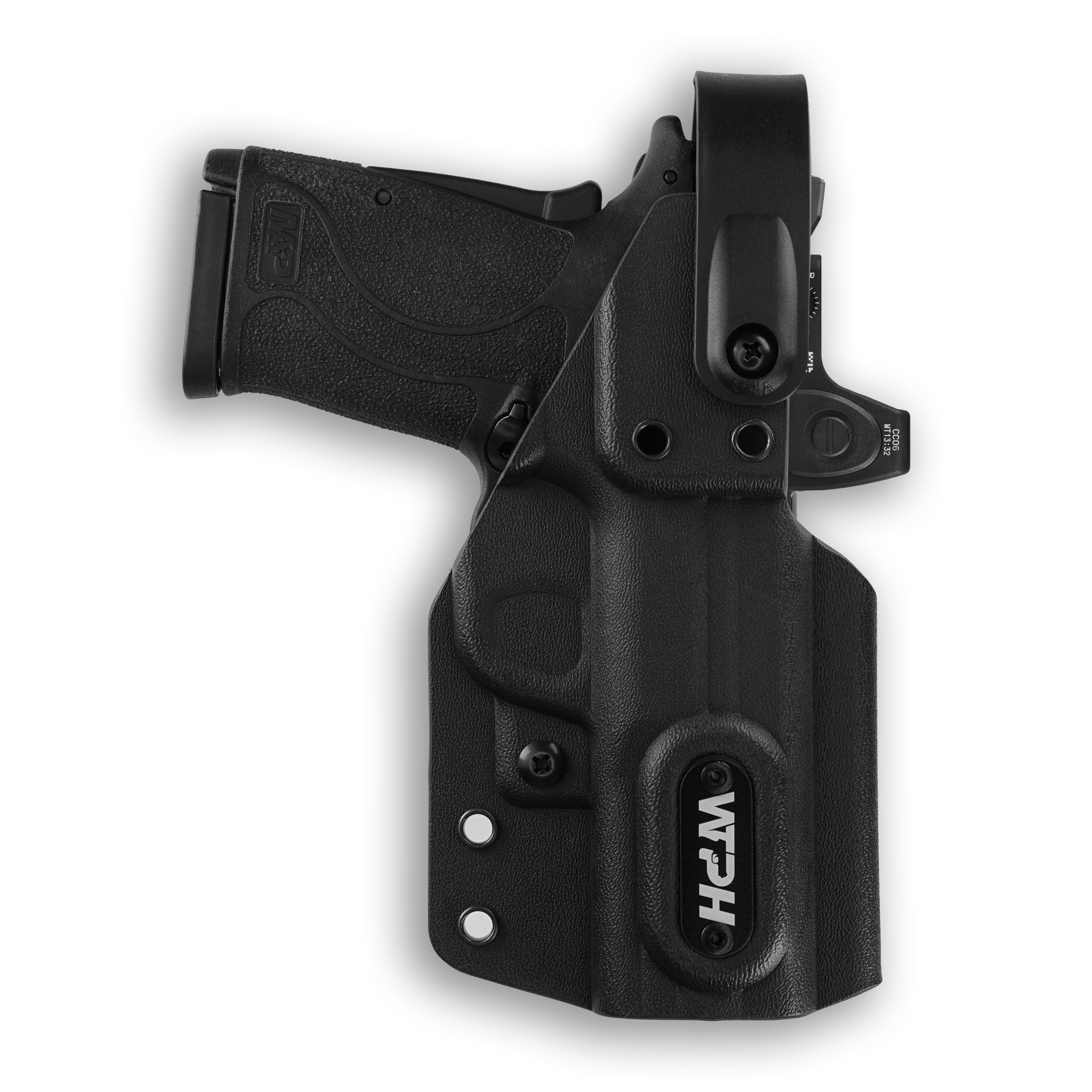 Outlaw Holsters Coyote OWB Holster - Left-Hand For S&W M&P Shield 9 EZ, Optic Ready, .080 Boltaron (Black)