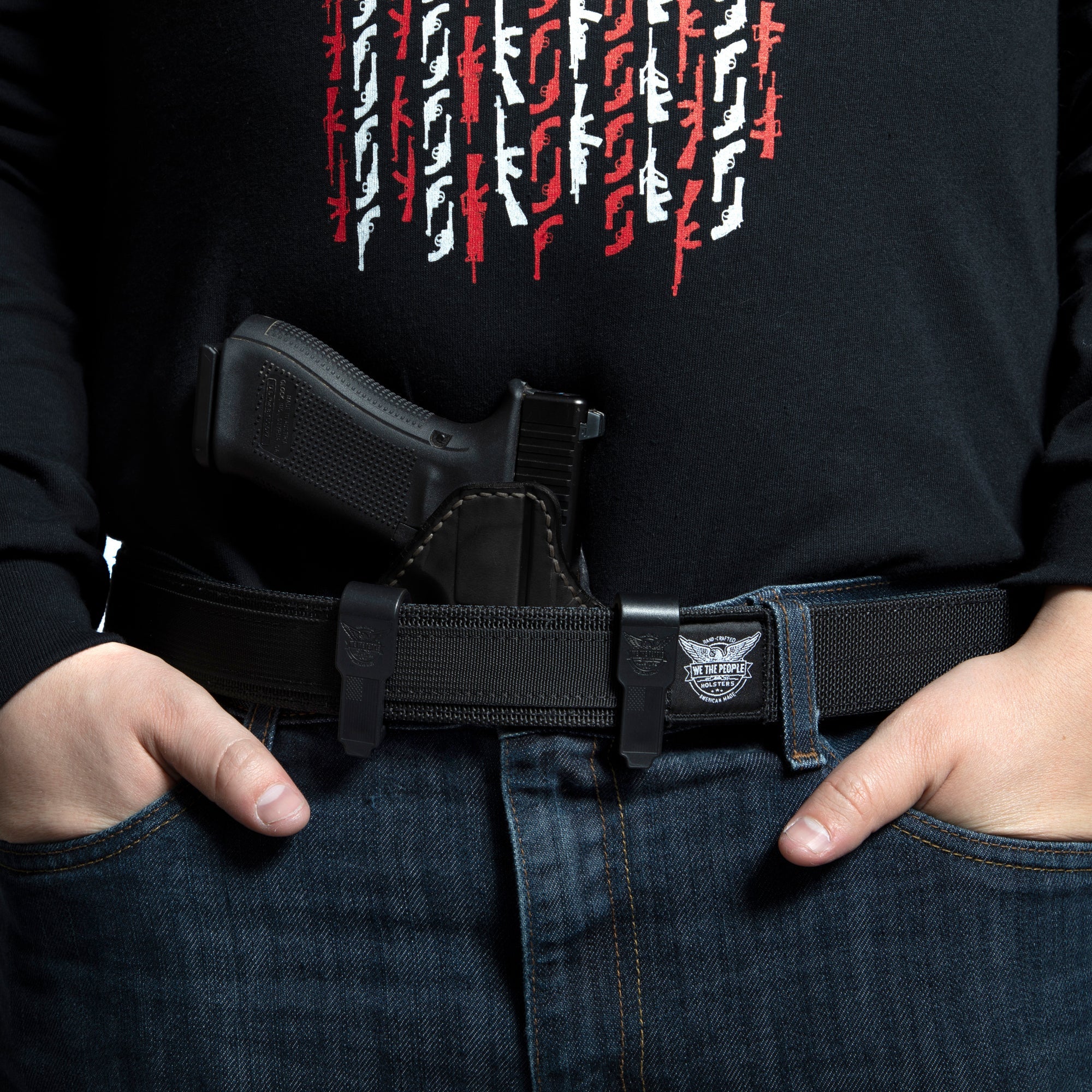 We The People IWB Holster - Right Hand, Carbon Fiber, For Sig Sauer P320-M18/P320C W/ Manual Safety