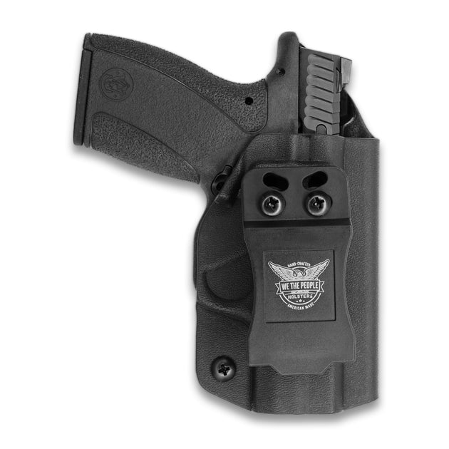 NT Hybrid IWB Holster For Smith & Wesson Bodyguard (No Laser) - Left Hand, Black Carbon Fiber & Leather, Inside Waistband