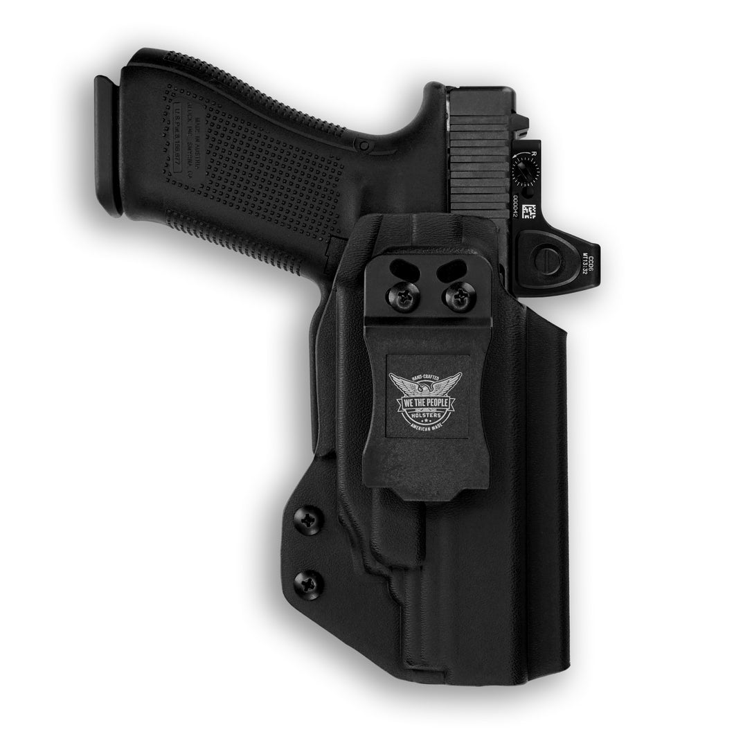 Glock 22 Gen 1-4 MOS with Crimson Trace CMR-201 Rail Master Laser Red Dot Optic Cut IWB Holster