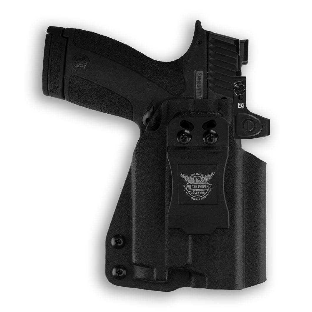 Smith & Wesson M&P Shield X No Thumb Safety with Olight Baldr RL Mini Light Red Dot Optic Cut IWB Holster