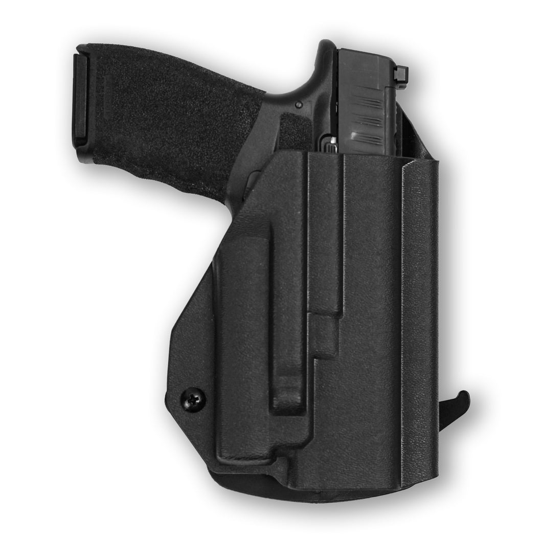 Springfield Hellcat Pro with Olight PL-Mini 2 Valkyrie OWB Holster