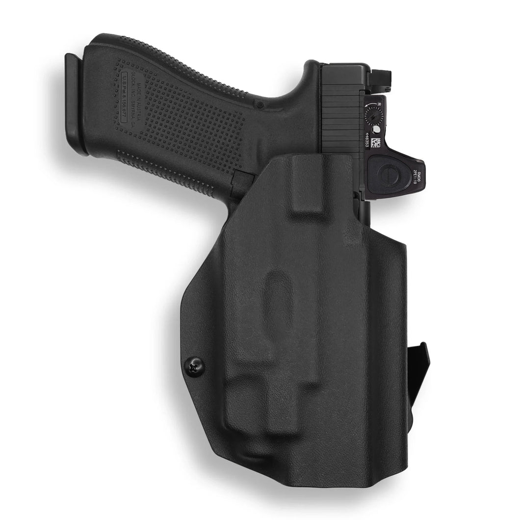 Glock 49 MOS with Streamlight TLR-8/8A Light Red Dot Optic Cut OWB Holster