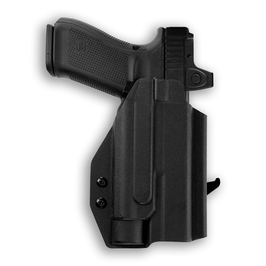 Glock 20 with Streamlight TLR-1/1S/HL Light Red Dot Optic Cut OWB Holster