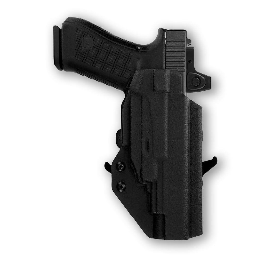 Glock 34 MOS with Crimson Trace CMR-201 Rail Master Laser Red Dot Optic Cut OWB Holster