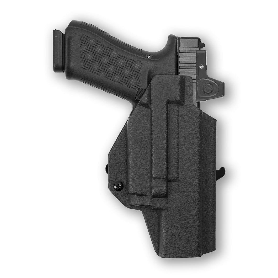 Glock 34 MOS with Olight Baldr RL Mini Red Dot Optic Cut OWB Holster
