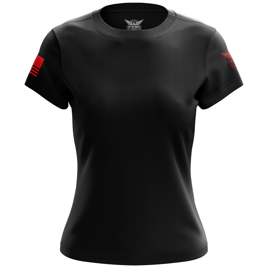 Basic - Black + Red Women's Short Sleeve Shirt