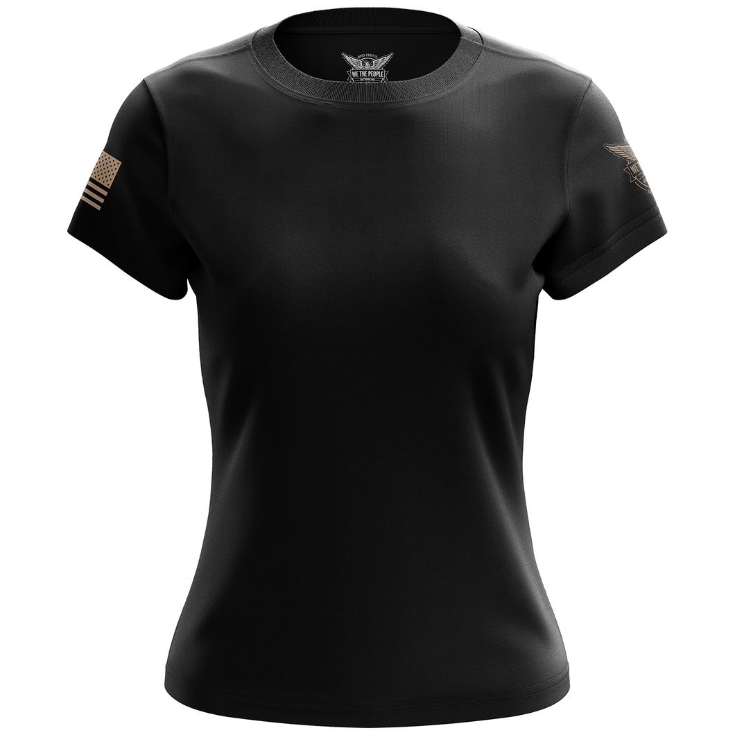 Basic - Black + Tan Women's Short Sleeve Shirt