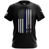 American Flag Thin Blue Line Short Sleeve Shirt