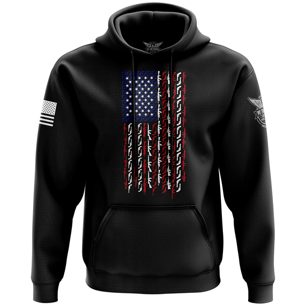 American Flag Gun Hoodie | Order an American Flag in Guns Hoodie Online