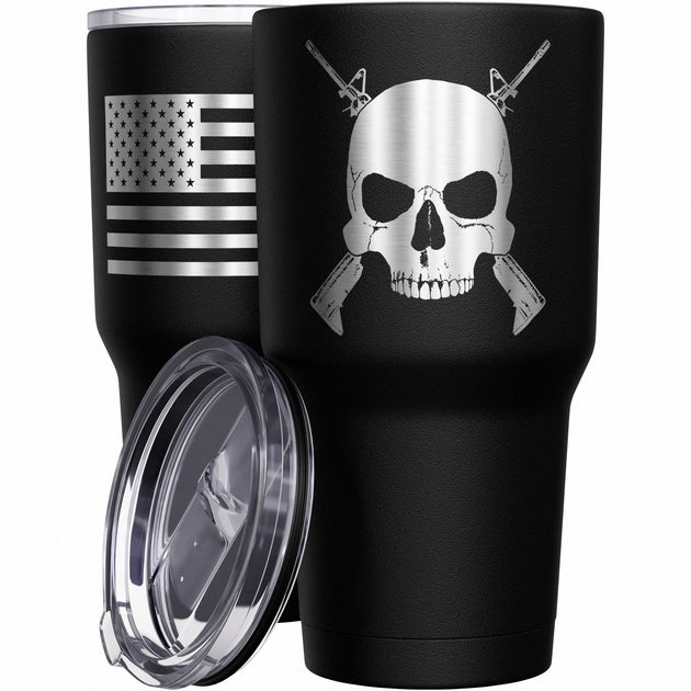 Cross Rifle Jolly Roger Stainless Steel Tumbler