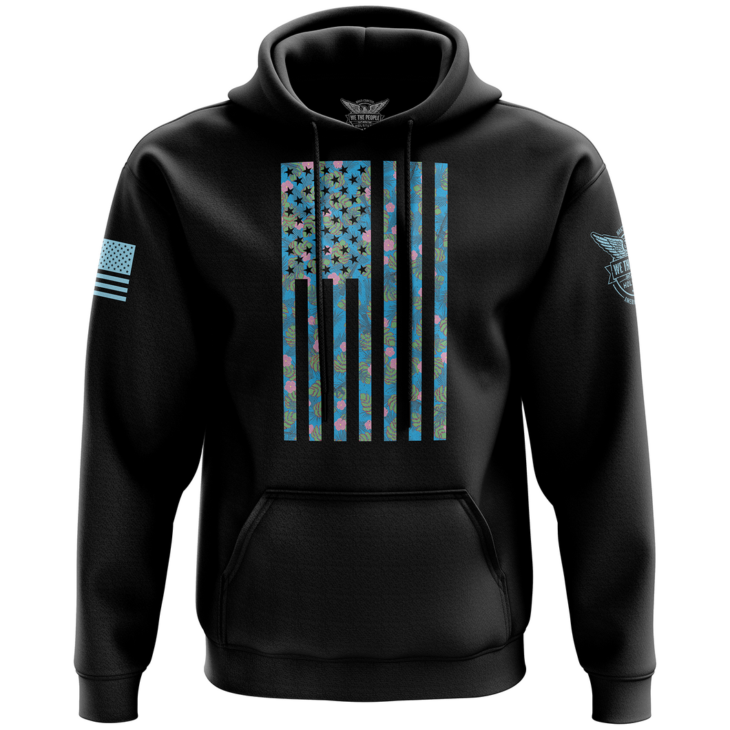 Tropical American Flag Hoodie