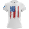 Fresh Paint American Flag Women's Short Sleeve Shirt