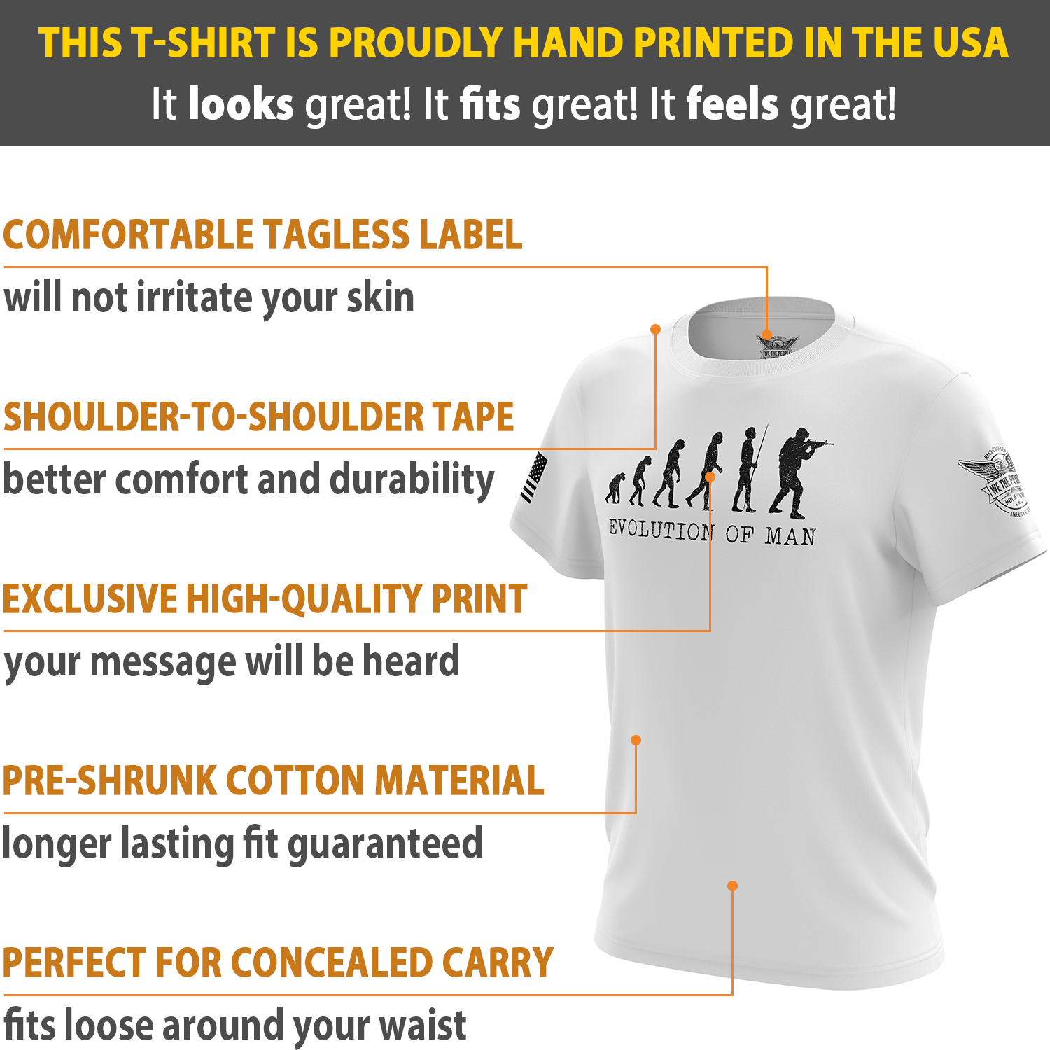 Evolution Of A Soldier Men's Army Occupation T-Shirt - 100% Organic Cotton, Funny Military Career Design Gift - View #3