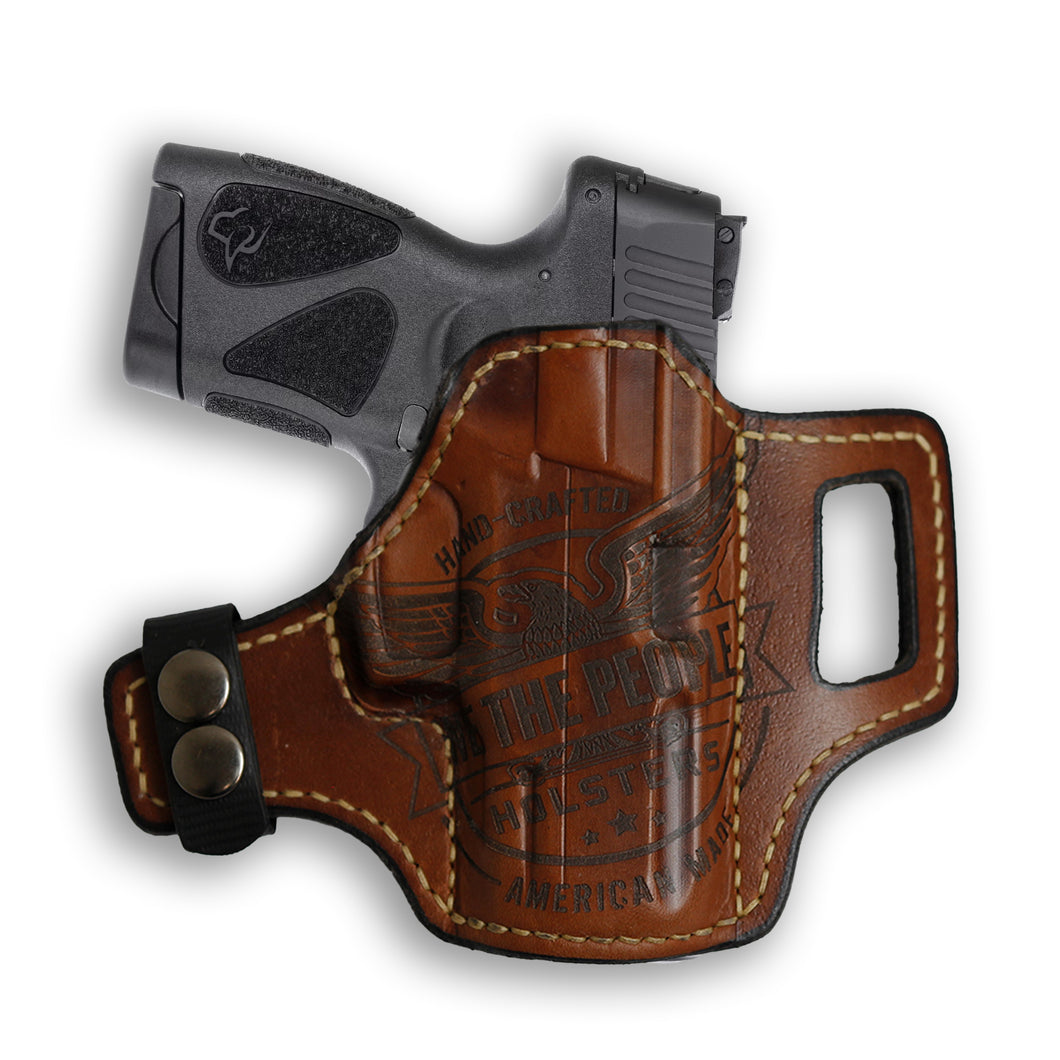 Leather OWB Concealed Carry Holster For Taurus G2C/G3C & Walther P22 - Ambidextrous